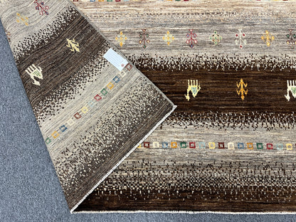 7X10 Gabbeh Loribaft Handmade Wool Tribal Rug # 14431