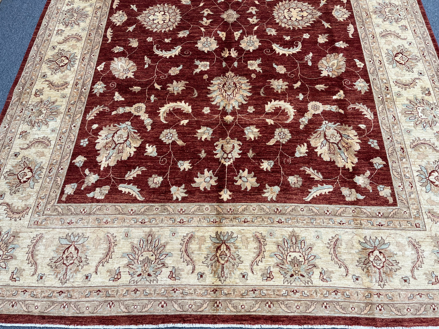 Rest/Ivory 9X13 Chobi Ziegler Handmade Wool Rug # 7912