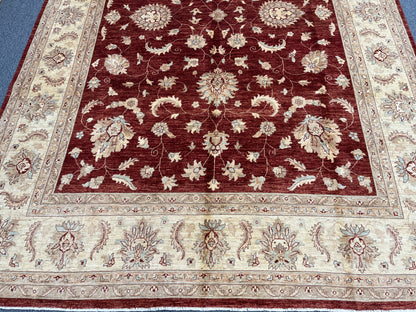 Rest/Ivory 9X13 Chobi Ziegler Handmade Wool Rug # 7912
