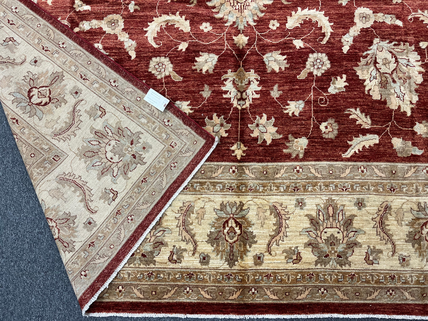 Rest/Ivory 9X13 Chobi Ziegler Handmade Wool Rug # 7912