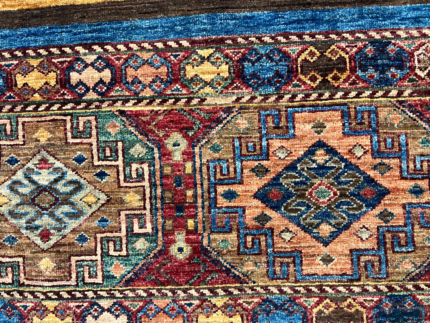Multicolor Khorjin 3X5 Handmade Wool Rug # 14582