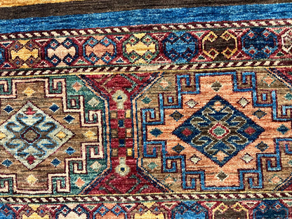 Multicolor Khorjin 3X5 Handmade Wool Rug # 14582