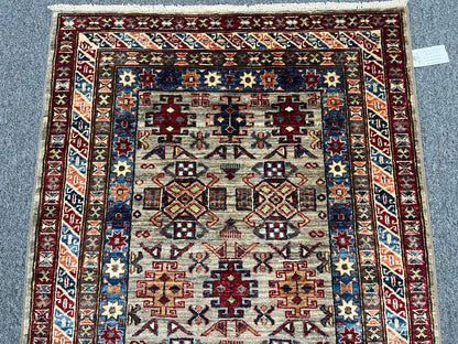 Super Kazak 3X5 Handmade Wool Rug # 14579