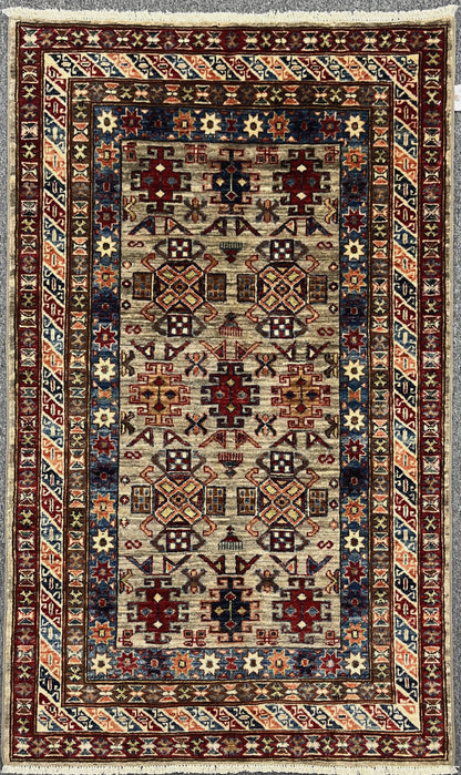 Super Kazak 3X5 Handmade Wool Rug # 14579