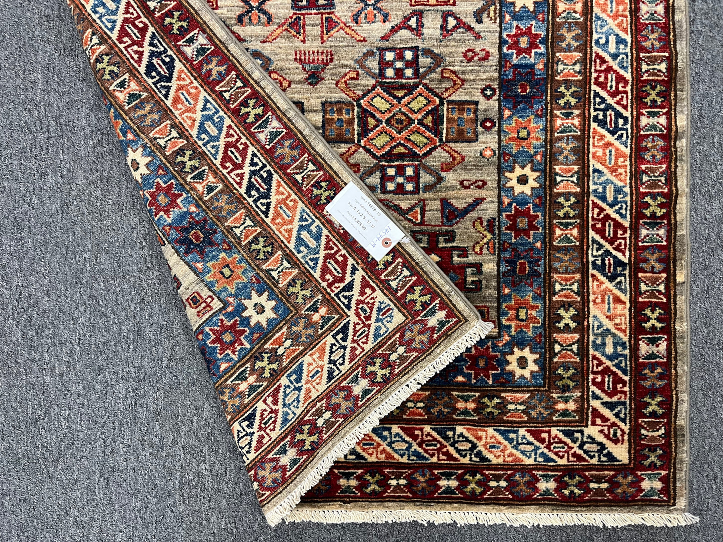 Super Kazak 3X5 Handmade Wool Rug # 14579