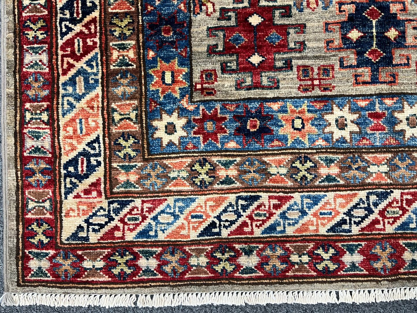 Super Kazak 3X5 Handmade Wool Rug # 14578