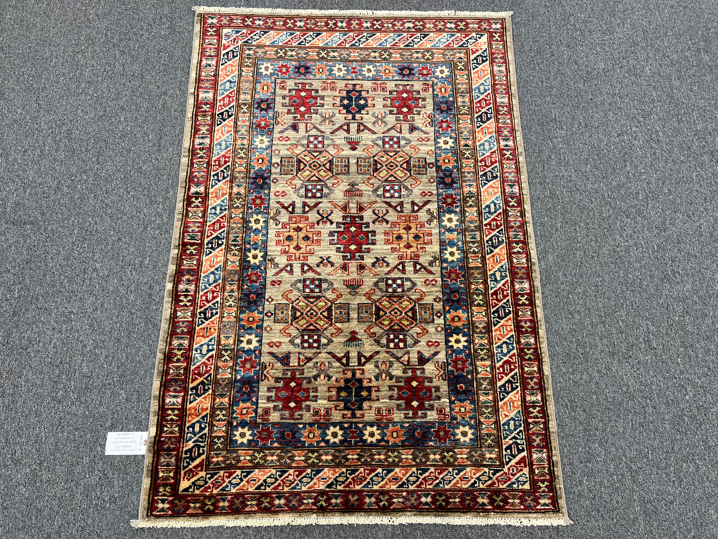 Super Kazak 3X5 Handmade Wool Rug # 14578