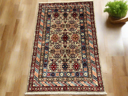 Super Kazak 3X5 Handmade Wool Rug # 14577