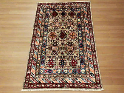 Super Kazak 3X5 Handmade Wool Rug # 14577