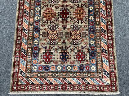 Super Kazak 3X5 Handmade Wool Rug # 14577