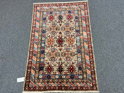 Super Kazak 3X5 Handmade Wool Rug # 14577
