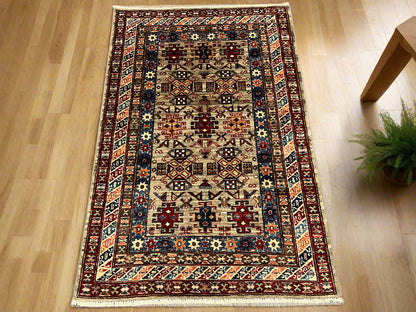 Super Kazak 3X5 Handmade Wool Rug # 14576