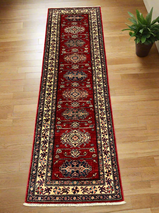 Super Kazak Runner 2' 6"X8' Handmade Wool Rug # 14584