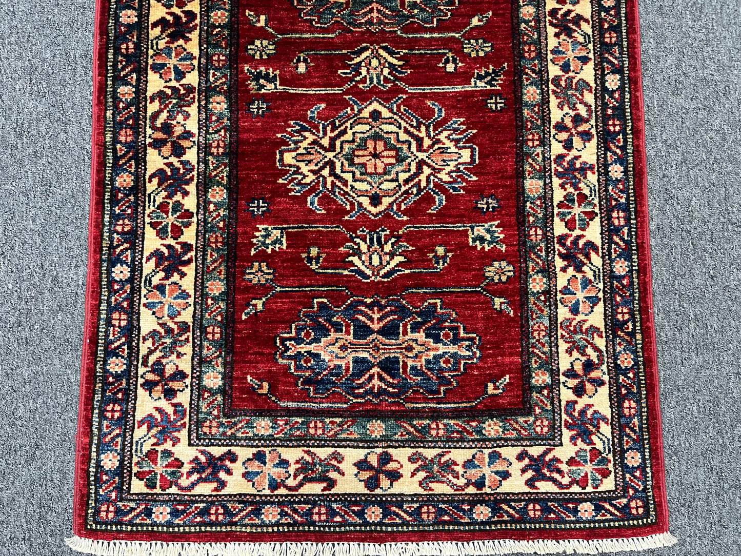 Super Kazak Runner 2' 6"X8' Handmade Wool Rug # 14584