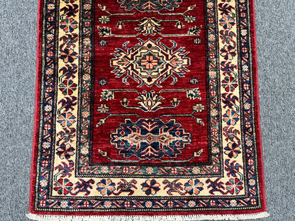 Super Kazak Runner 2' 6"X8' Handmade Wool Rug # 14584