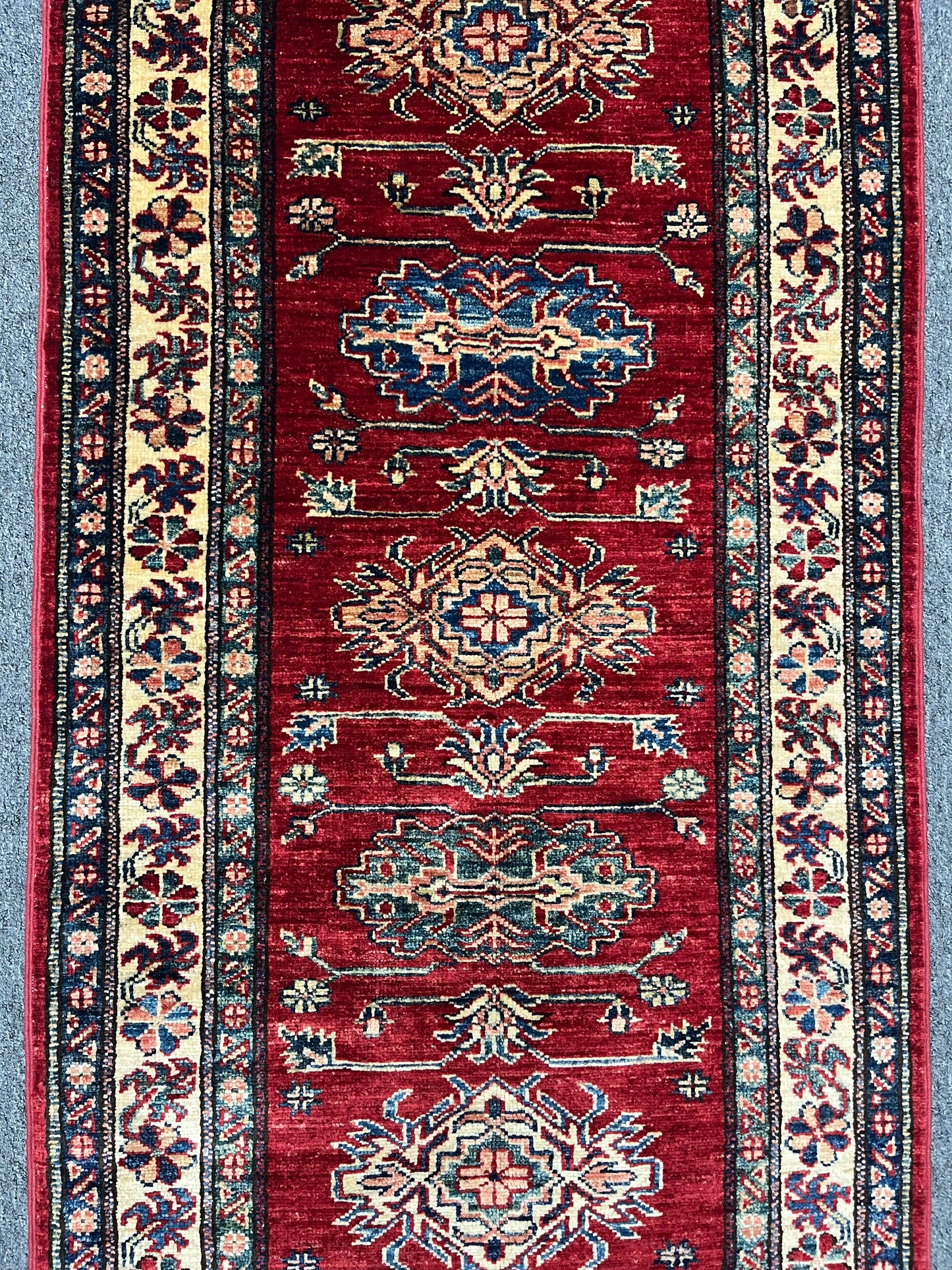 Super Kazak Runner 2' 6"X8' Handmade Wool Rug # 14584