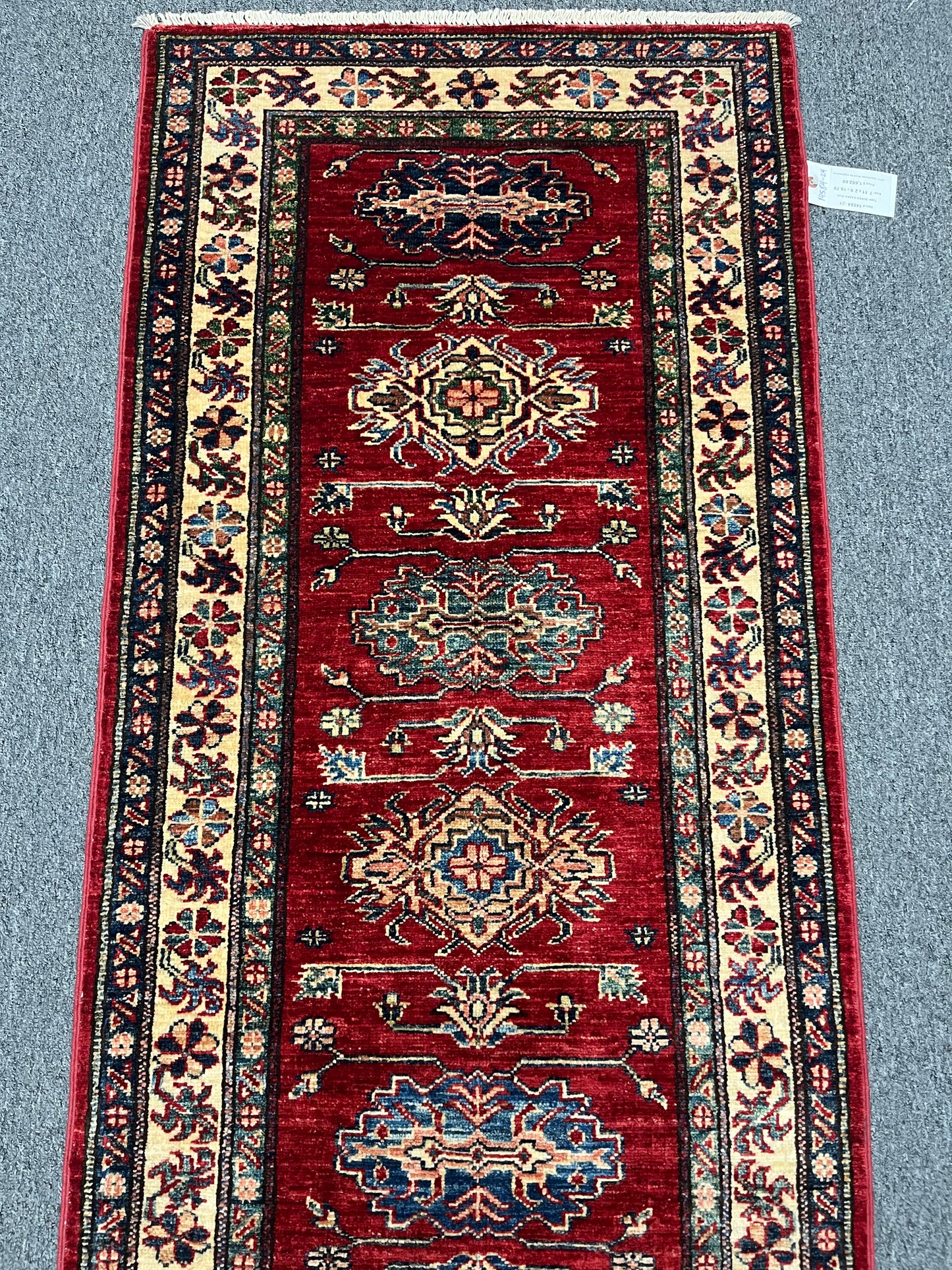 Super Kazak Runner 2' 6"X8' Handmade Wool Rug # 14584