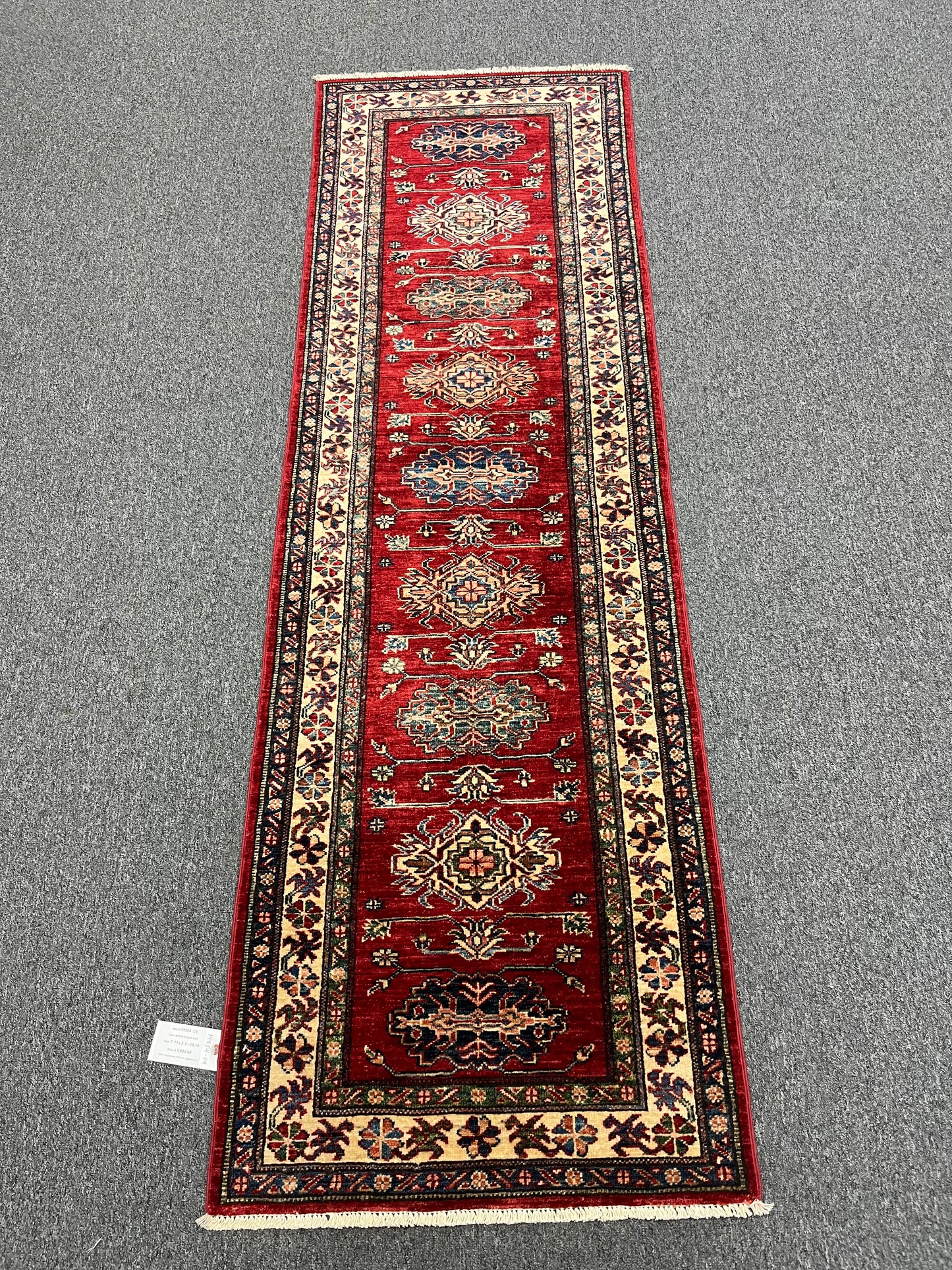 Super Kazak Runner 2' 6"X8' Handmade Wool Rug # 14584