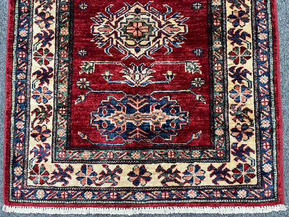 Super Kazak Runner 2' 6"X8' Handmade Wool Rug # 14585
