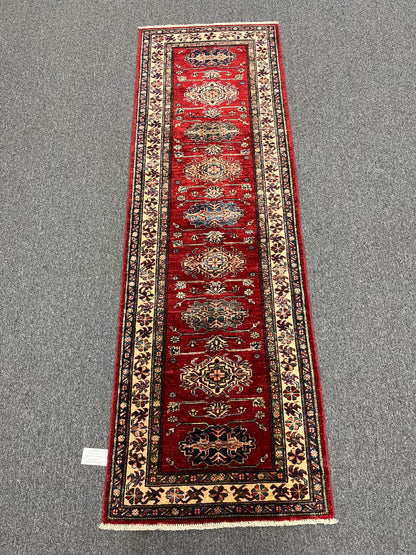 Super Kazak Runner 2' 6"X8' Handmade Wool Rug # 14585