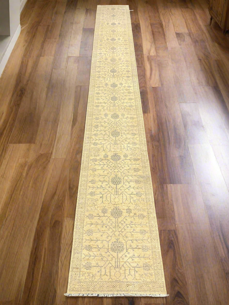 Oushak 2' 5"X19' Handmade Wool Runner Rug # 14598