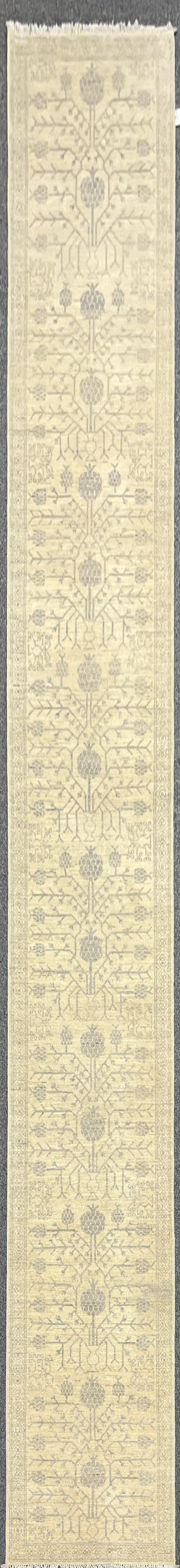 Oushak 2' 5"X19' Handmade Wool Runner Rug # 14598