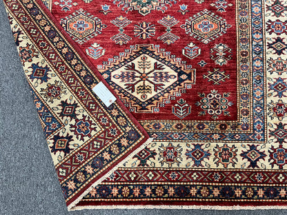 Red Super Kazak 5X7 Handmade Wool Rug # 14590