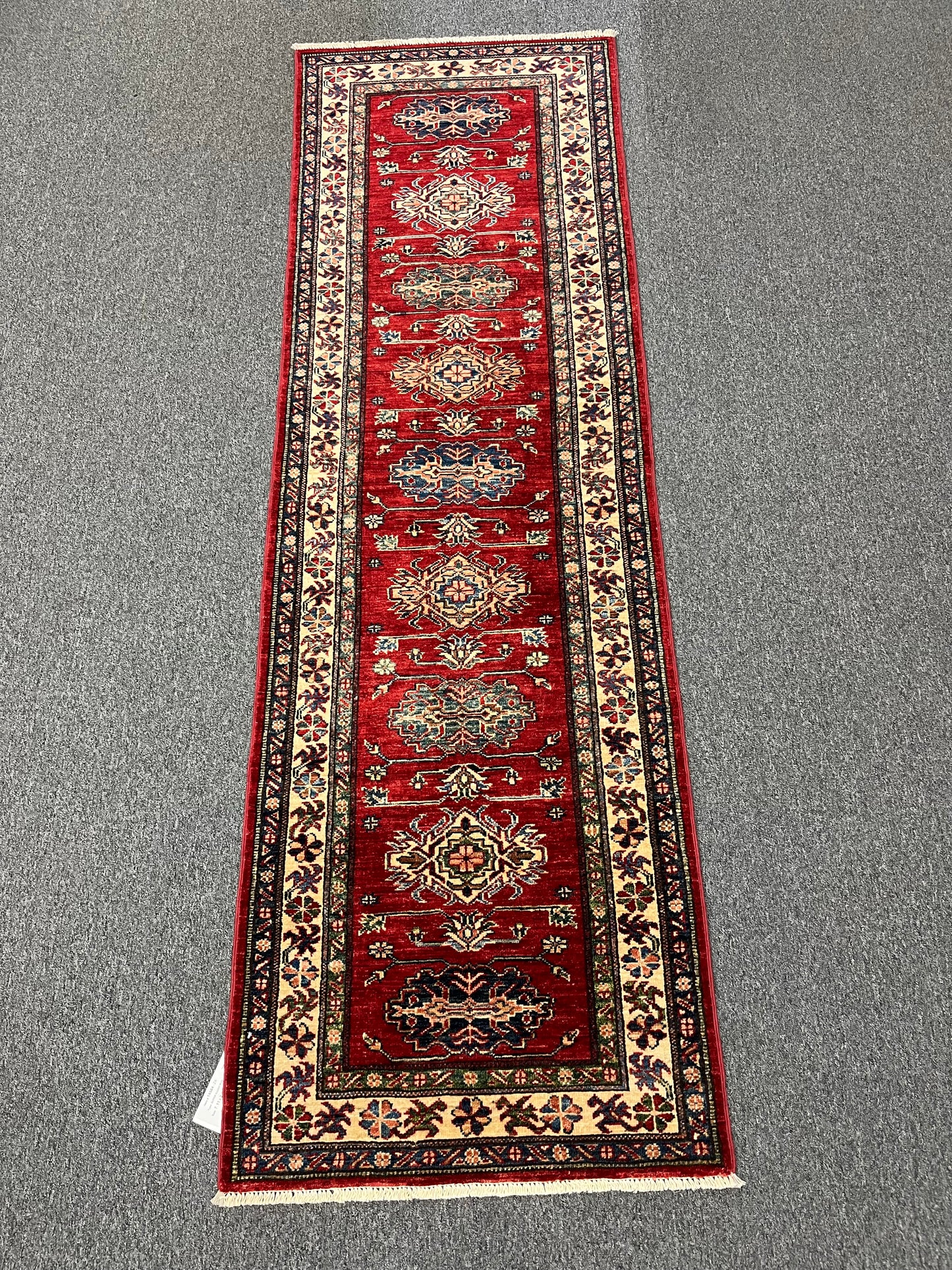 Super Kazak Runner 2' 6"X8' Handmade Wool Rug # 14584