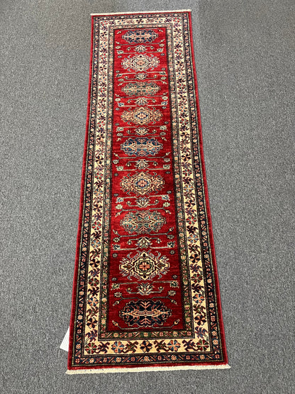 Super Kazak Runner 2' 6"X8' Handmade Wool Rug # 14584