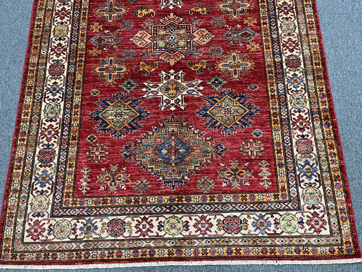Super Kazak 6X8 Handmade Wool Rug # 14570