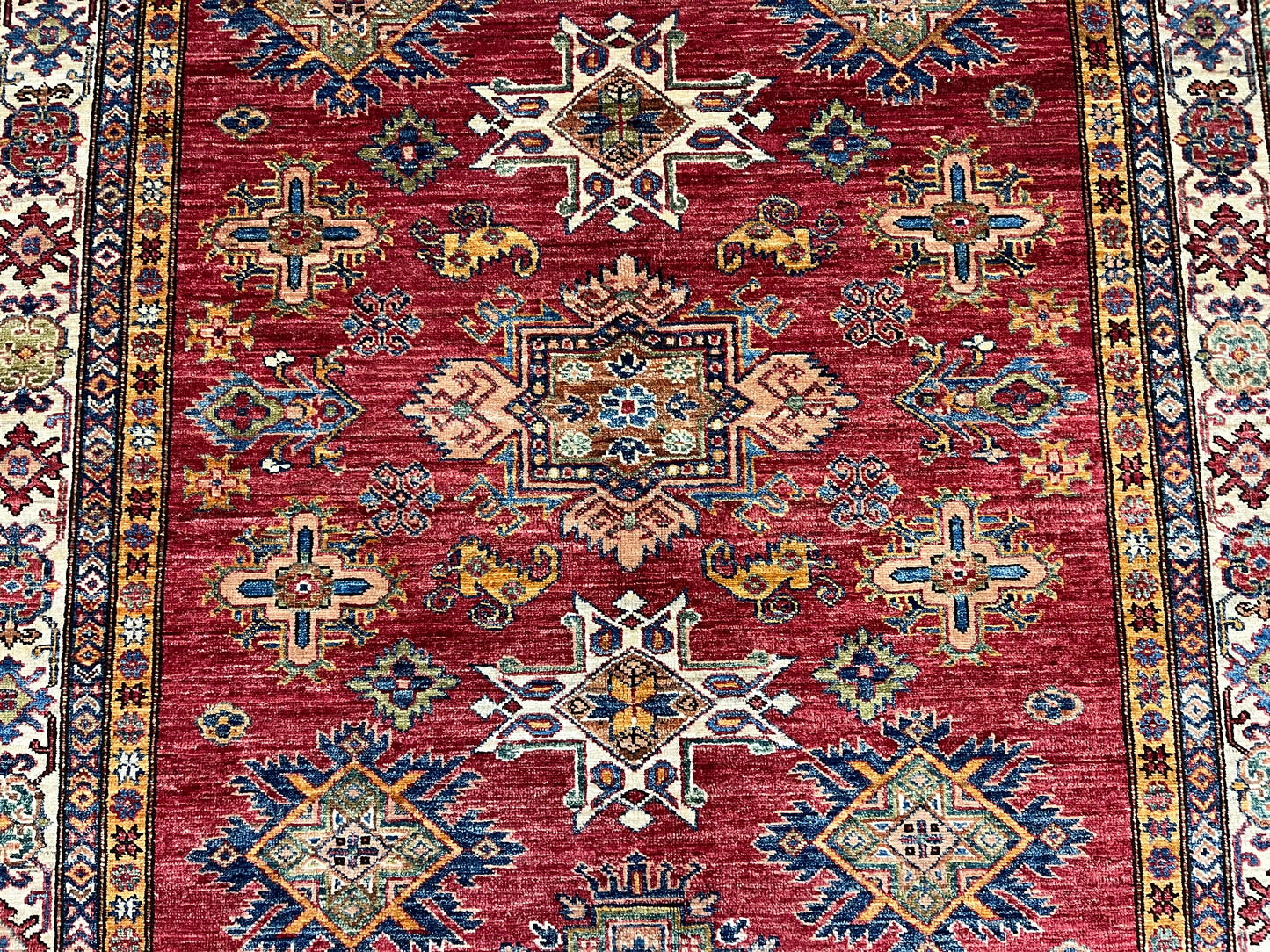 Super Kazak 6X8 Handmade Wool Rug # 14570