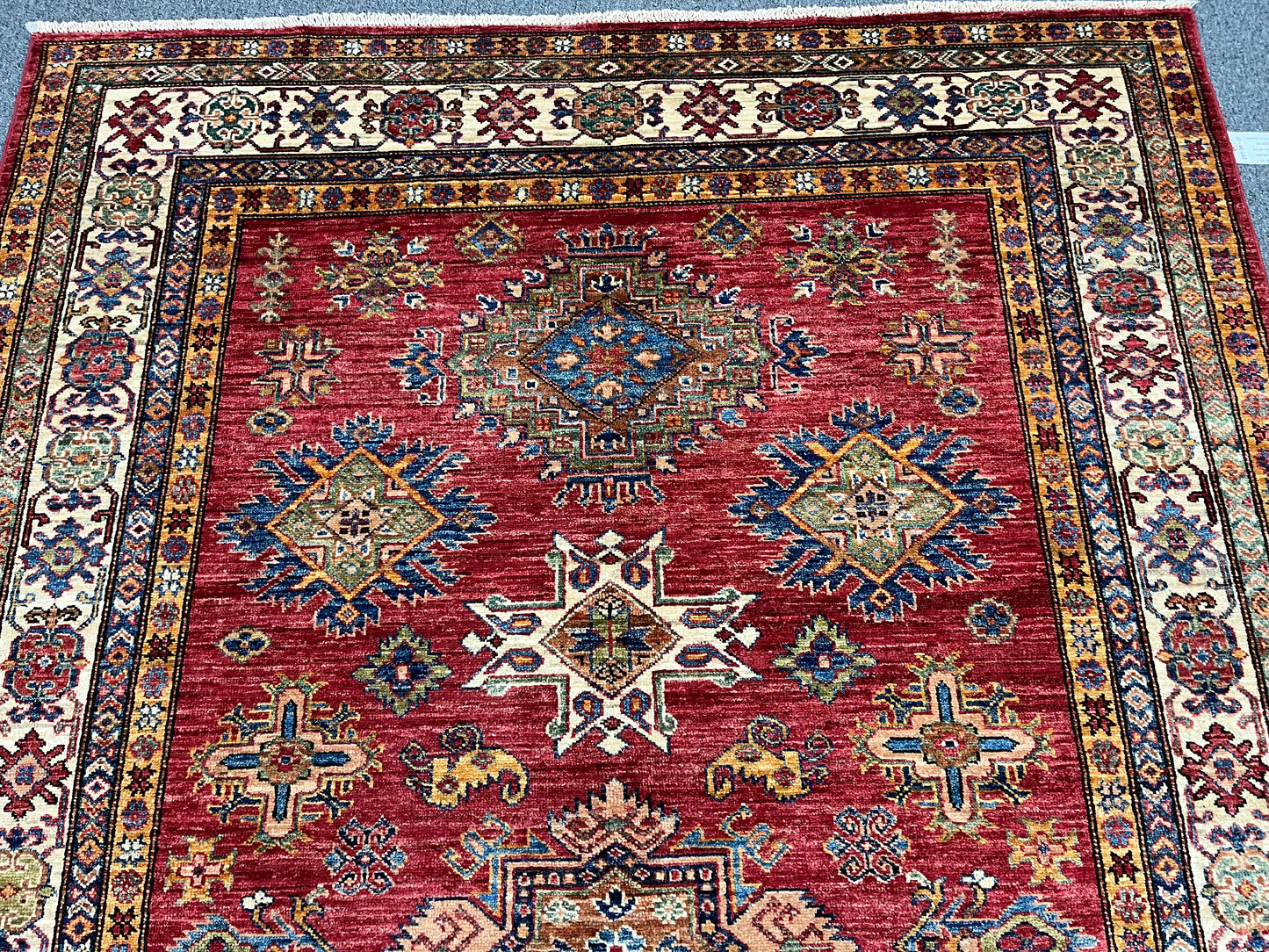 Super Kazak 6X8 Handmade Wool Rug # 14570