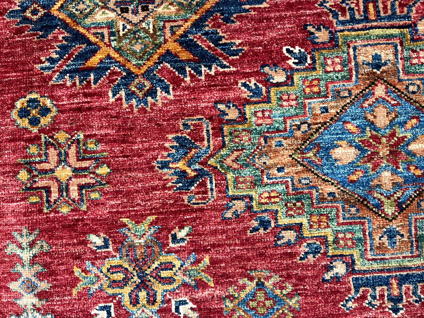 Super Kazak 6X8 Handmade Wool Rug # 14570