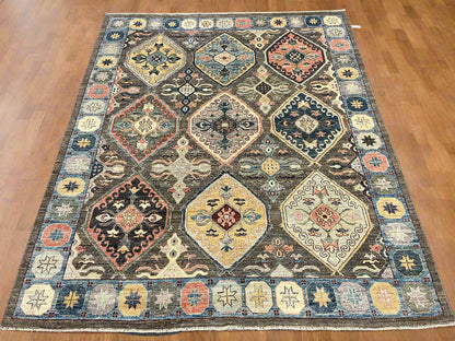 Gray Oushak 8X10 Handmade Wool Rug # 14597