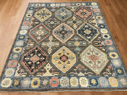 Gray Oushak 8X10 Handmade Wool Rug # 14597