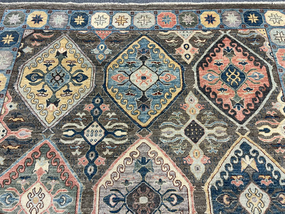 Gray Oushak 8X10 Handmade Wool Rug # 14597