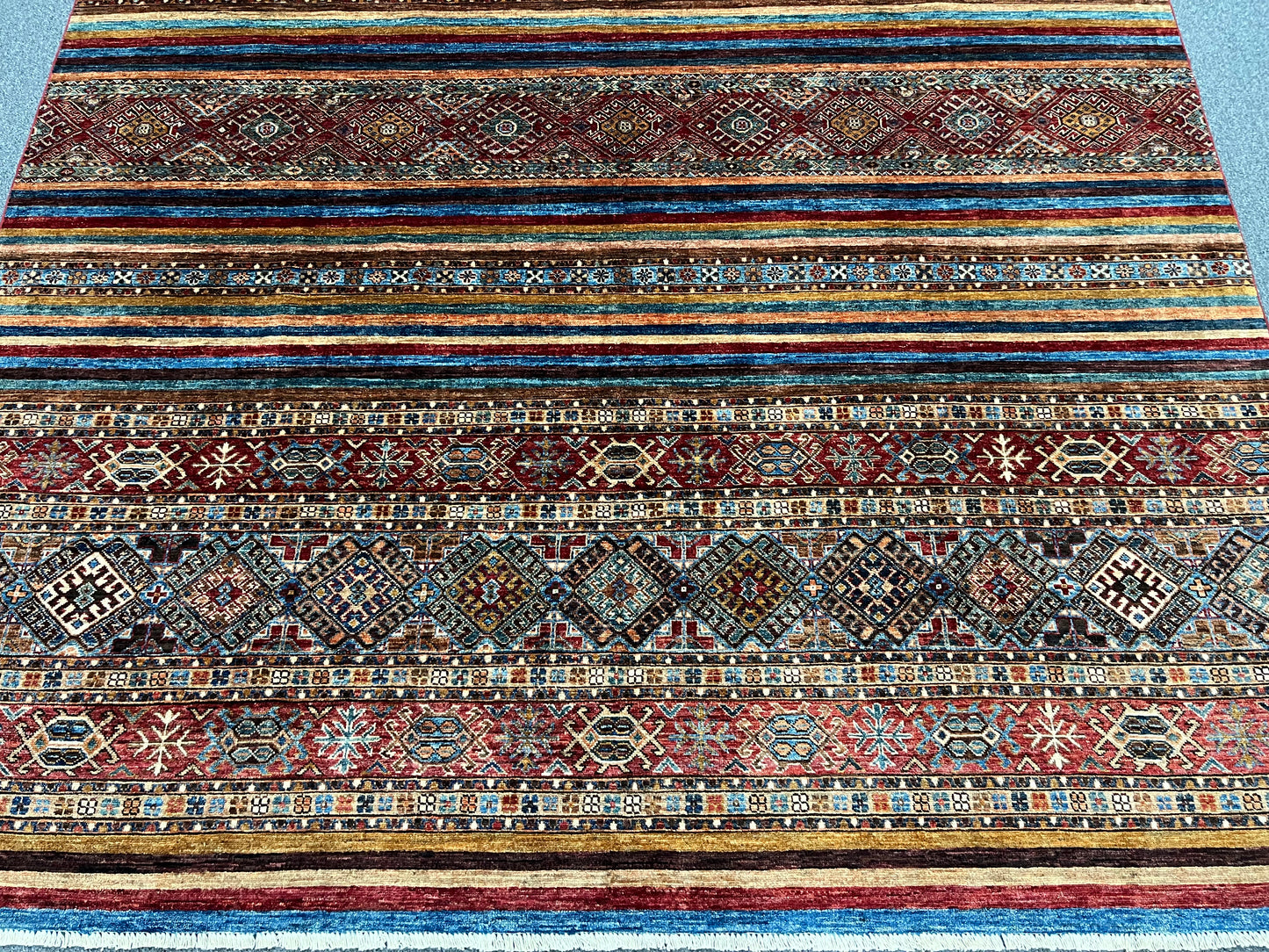 8X10 Khurjin Multicolor Handmade Wool Rug # 14565