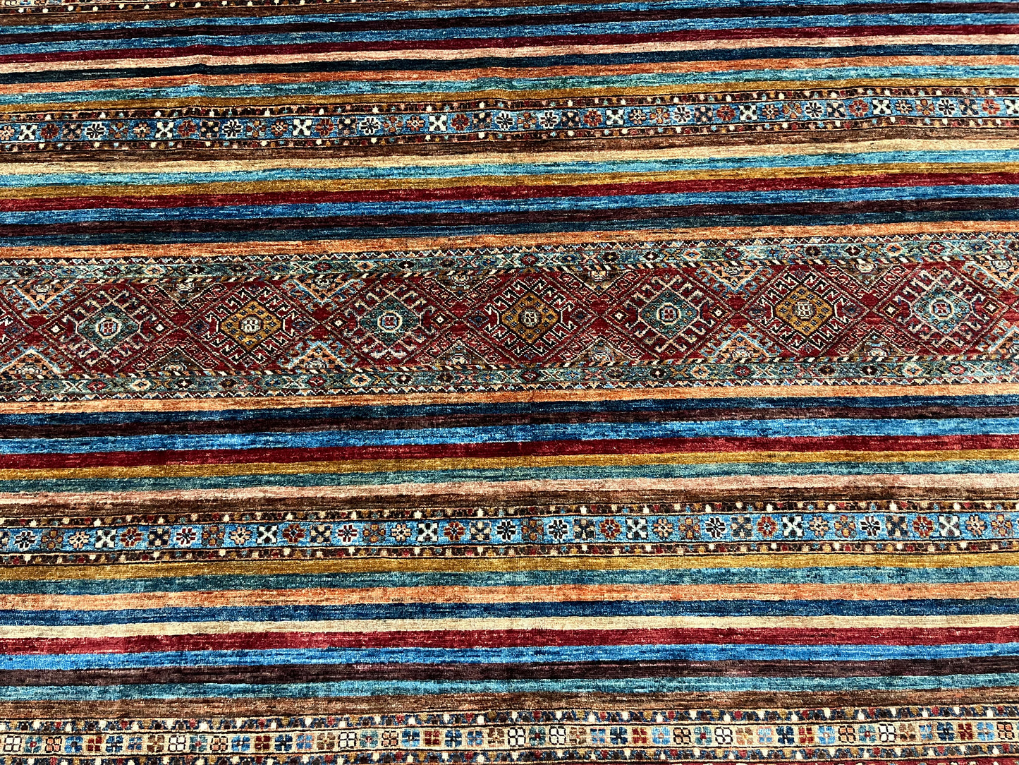 8X10 Khurjin Multicolor Handmade Wool Rug # 14565