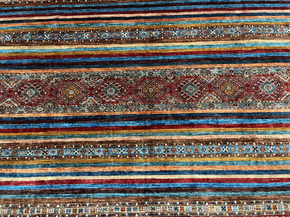 8X10 Khurjin Multicolor Handmade Wool Rug # 14565