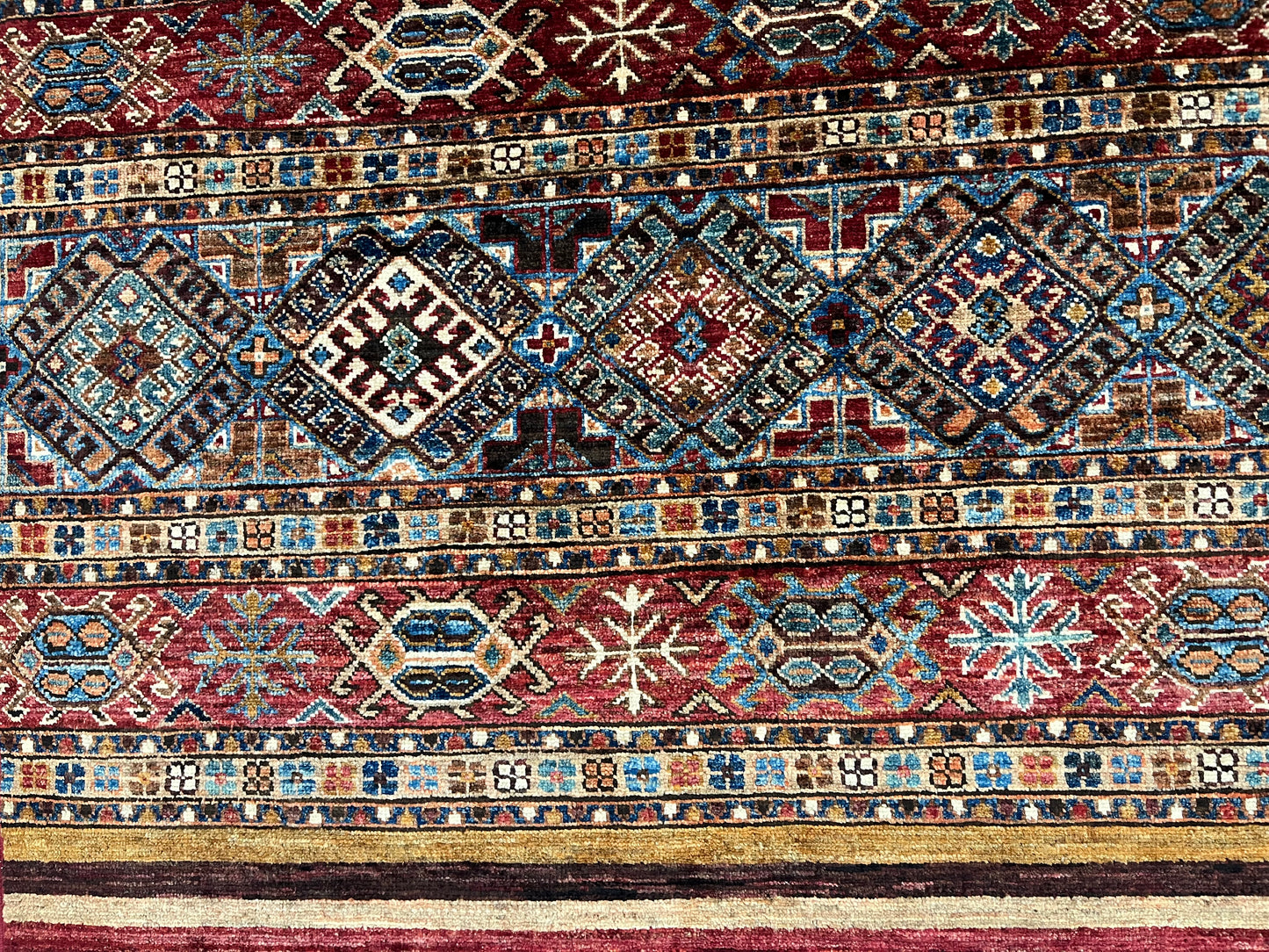 8X10 Khurjin Multicolor Handmade Wool Rug # 14565