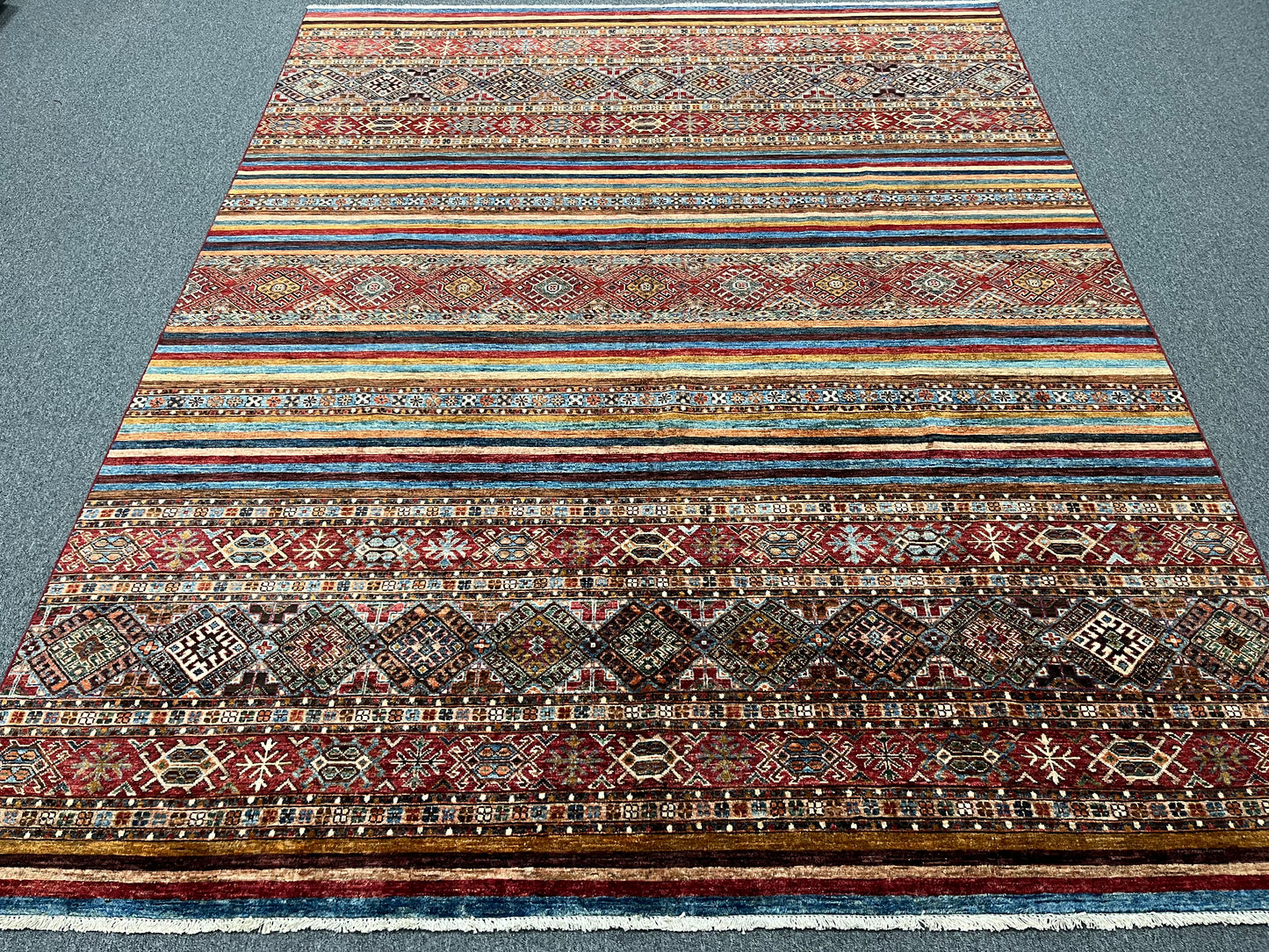 8X10 Khurjin Multicolor Handmade Wool Rug # 14565