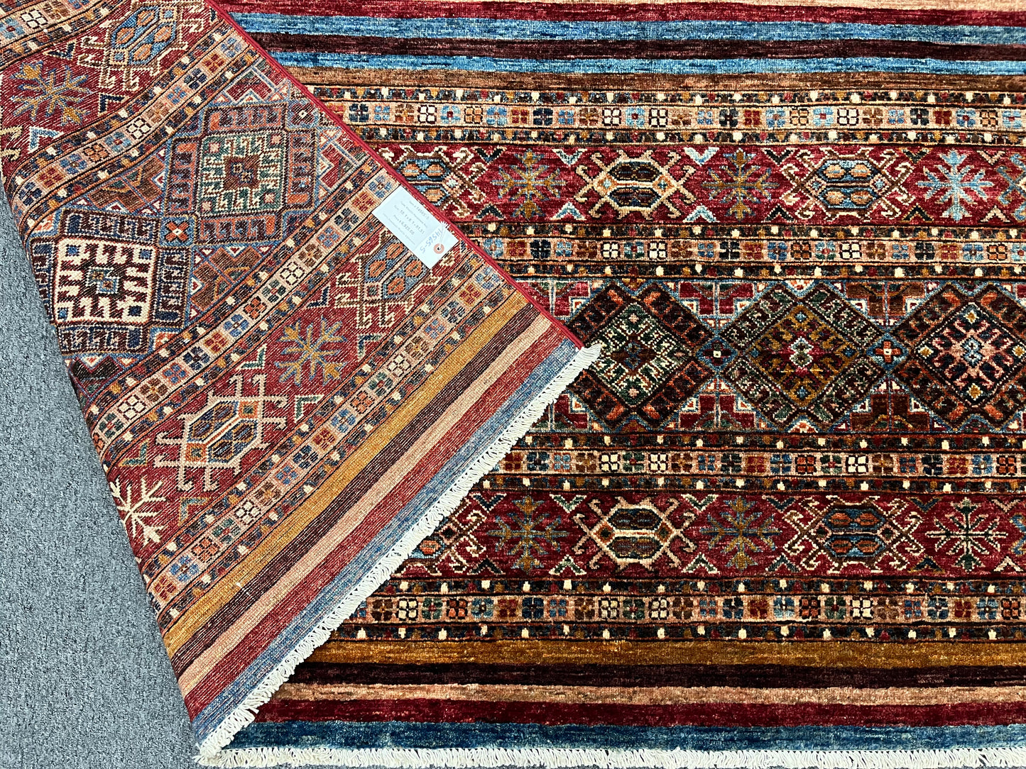 8X10 Khurjin Multicolor Handmade Wool Rug # 14565