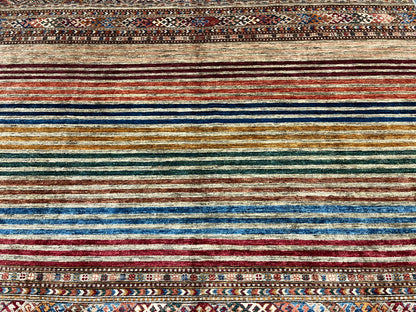 8X10 Khurjin Multicolor Handmade Wool Rug # 14564