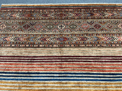 8X10 Khurjin Multicolor Handmade Wool Rug # 14564