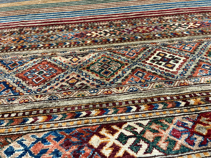 8X10 Khurjin Multicolor Handmade Wool Rug # 14564