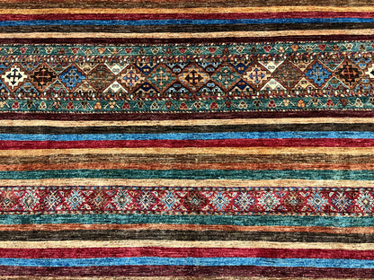 8X10 Khurjin Multicolor Handmade Wool Rug # 14561