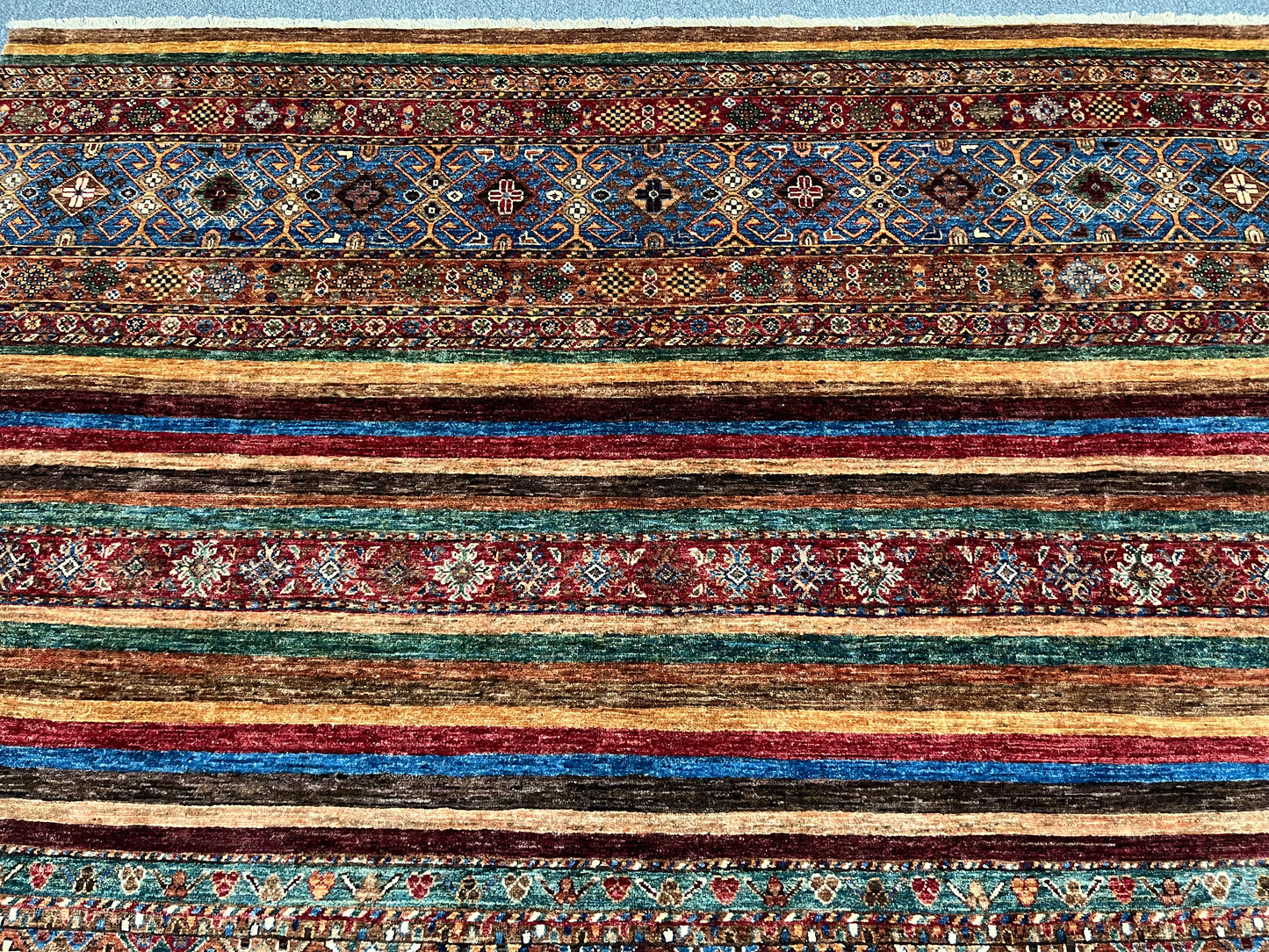 8X10 Khurjin Multicolor Handmade Wool Rug # 14561