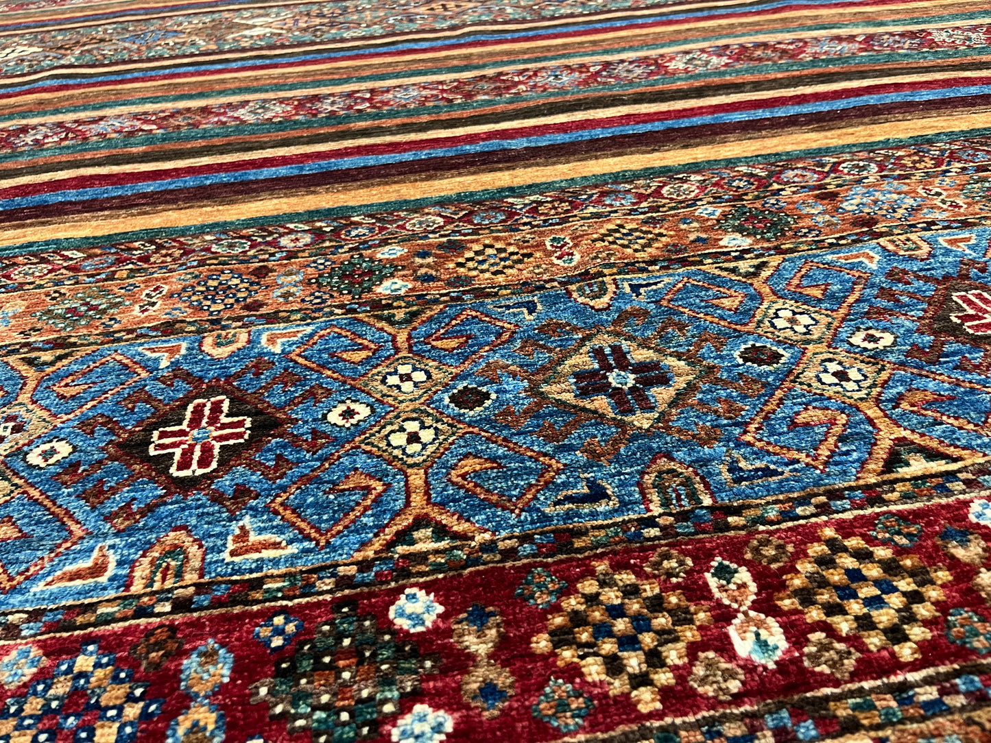 8X10 Khurjin Multicolor Handmade Wool Rug # 14561