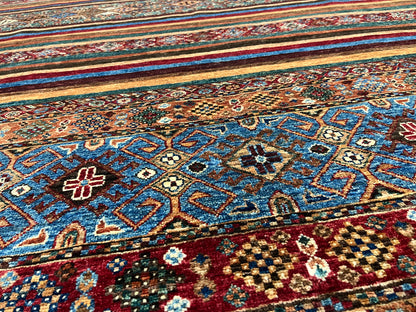 8X10 Khurjin Multicolor Handmade Wool Rug # 14561