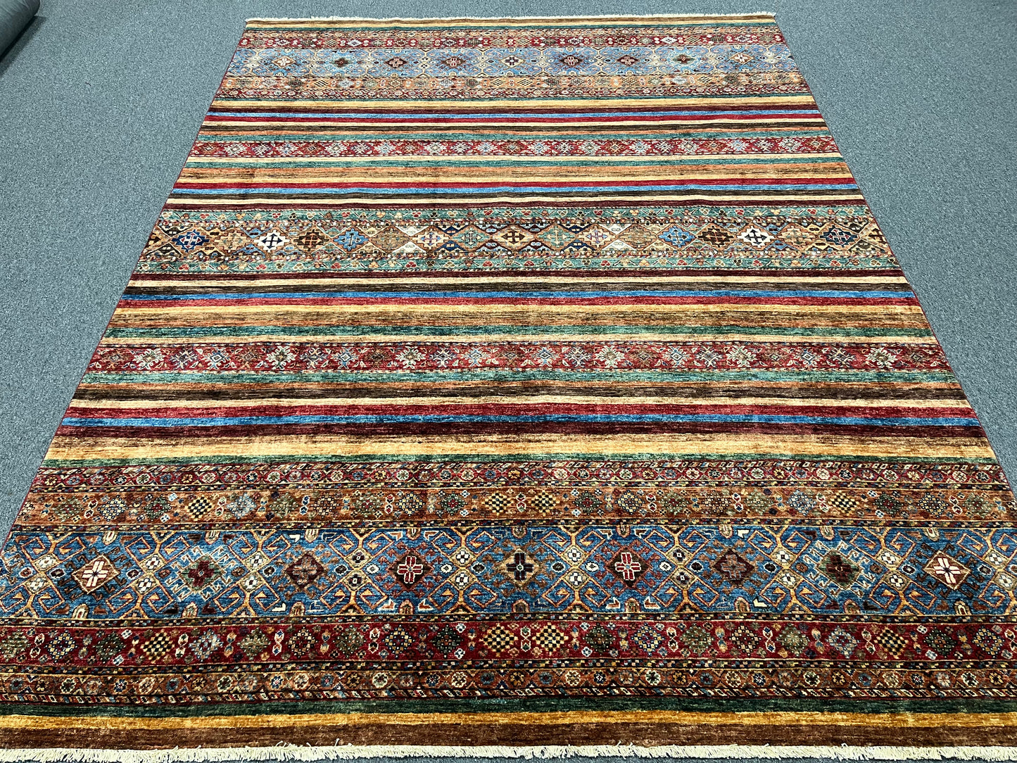 8X10 Khurjin Multicolor Handmade Wool Rug # 14561